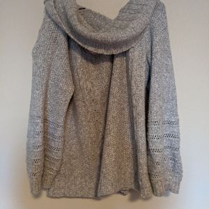 Off the shoulder gray anthropologie sweater